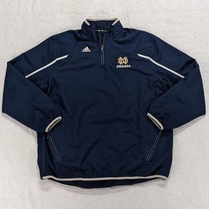 Notre Dame Fighting Irish Adidas Climaproof Men's XL 1/4 Zip Windbreaker Jacket